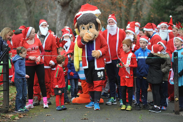 The annual hospice Santa Fun Run around Ward Jackson Park in 2016. See if you can recognise someone you know.