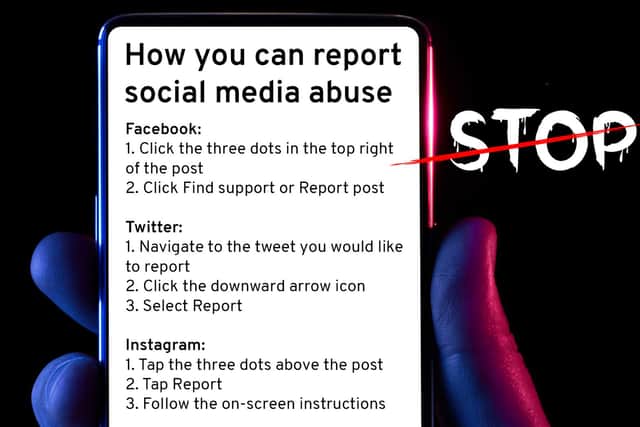 How to report social media abuse.