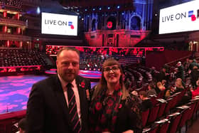 Paul and Leisha Hodgson at Royal Albert Hall in 2018.