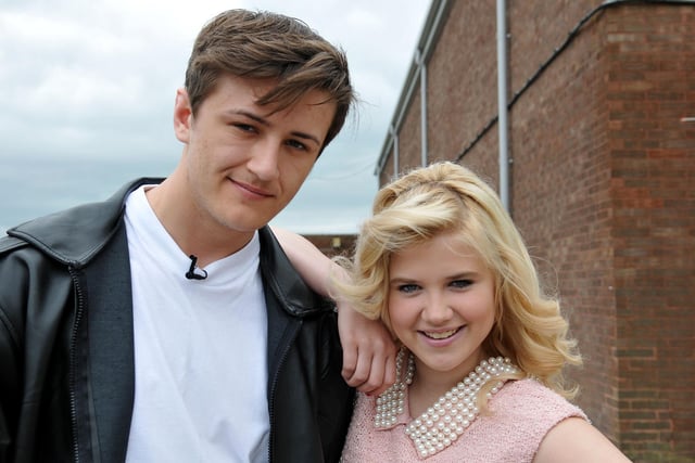 Pupils Jack Waterman and Jasmine Treadway as Danny and Sandy in the school's production of Grease in 2013.