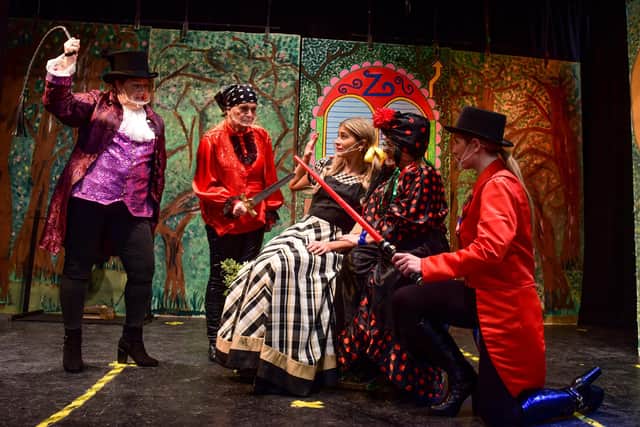 Cast of the pantomime during a rehearsal. /Photo: Kevin Brady