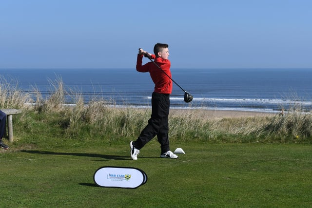 Louis Westmoreland plays at Seaton Carew Golf Club in 2017.