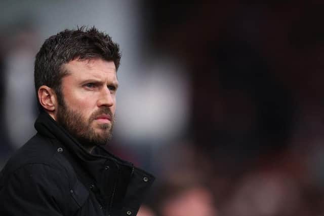 Middlesbrough boss Michael Carrick did not agree with the red card shown to Anfernee Dijksteel in the defeat at Rotherham United. (Photo by Julian Finney/Getty Images)
