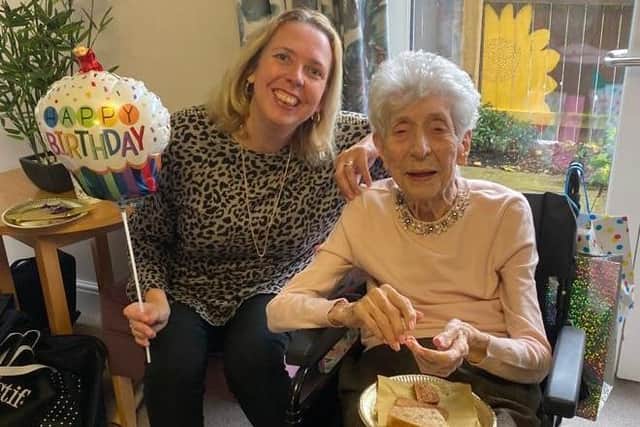 Susan Willis (left) with her mother Eliza Jemmett on her 87th birthday last year.