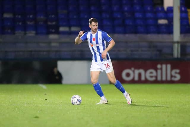 Neill Byrne has been a regular for Hartlepool United this season since his summer move to the Suit Direct Stadium. (Credit: Michael Driver | MI News)