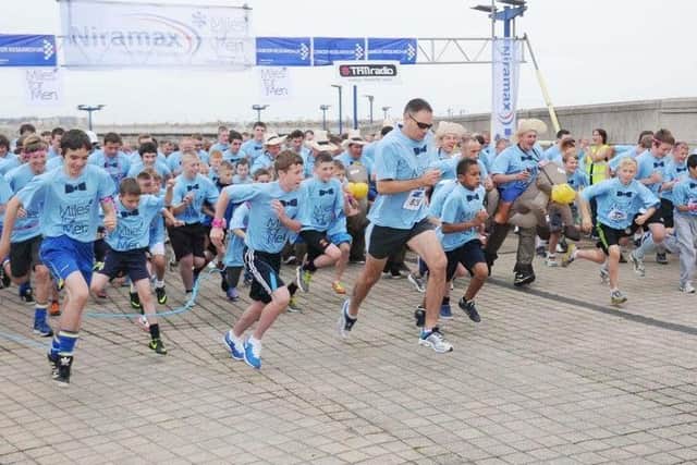 The start of the very first Miles for Men run in 2012.