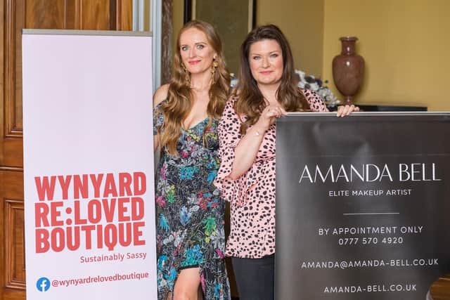 Maddie Sidebottom, owner of Wynyard Re:Loved, with Norton-based make-up artist and friend Amanda Bell.