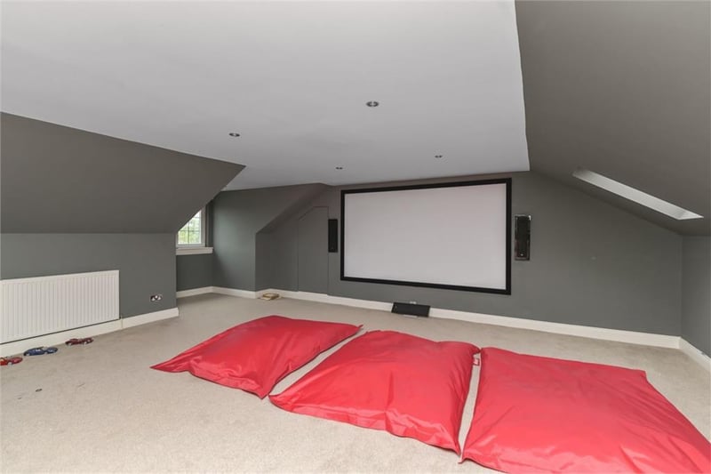 Home cinema room with HD technology.
