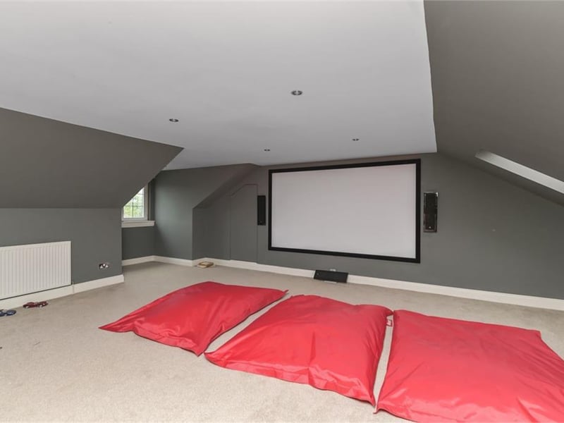 Home cinema room with HD technology.
