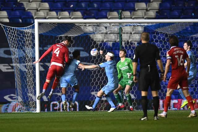 Grant Hall of Middlesborough scores in his side's win over Coventry.