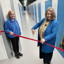 Hartlepool MP Jill Mortimer performs the ribbon cutting to officially open the second phase of Hartlepool & Billingham Self Storage alongside site manager Vicky French and Managing Director Ross Stewart. Picture by FRANK REID