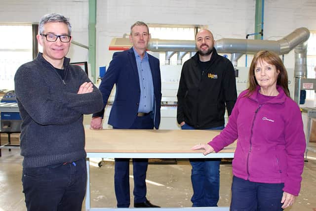 Ken Napper, Peter Taylor, James Clinghan and Sharon Bain pictured as Xander Doors reveals its plans for Hartlepool.