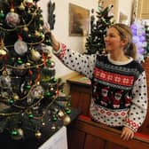 Christmas tree festival organiser, Joanne Sibly, at Holy Trinity Church, in Seaton Carew, at the church's 2022 Christmas tree festival.
