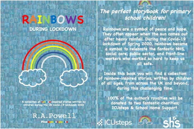 The front and back cover of the new children's book compiled by Hartlepool-born writer Robert Powell.