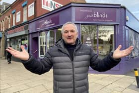 Stephen Close outside of Just Blinds in York Road. Picture by FRANK REID