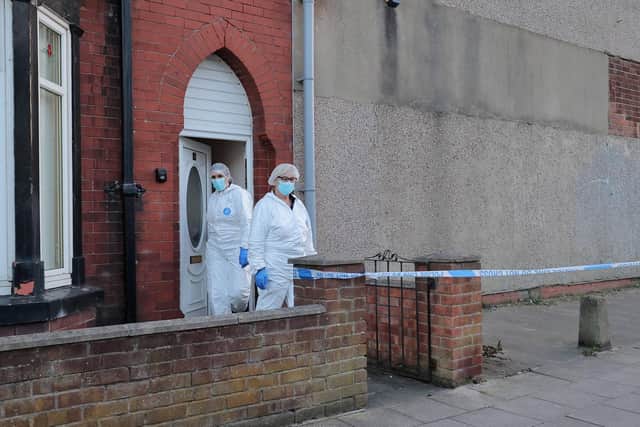 Forensics officers at a house in Wharton Terrace, Hartlepool, following the launch of a murder investigation on Sunday, October 15. Picture courtesy of North News and Pictures.