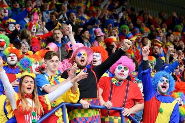 Clowns to the left of you ...... away at Tranmere Rovers but were you in the crowd in 2018?