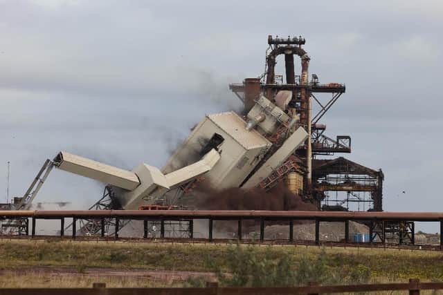 The Pulverised Coal Injection (PCI) plant, near the Redcar Blast Furnace is demolished.