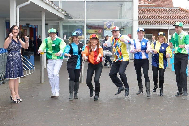 Members of staff from the Tesco store on Burn Road in Hartlepool got into the Grand National spirit in April 2014.