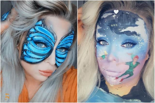 Carla Neville says she often takes inspiration from Disney for her make-up creations as seen with her Peter Pan inspired design.