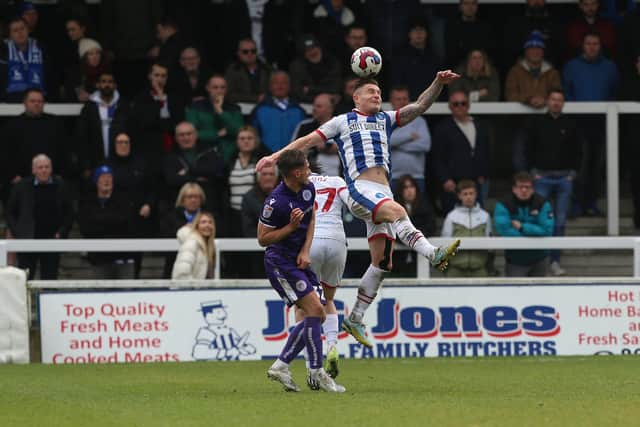 Euan Murray missed a big opportunity for Hartlepool United against Stevenage. (Photo: Mark Fletcher | MI News)