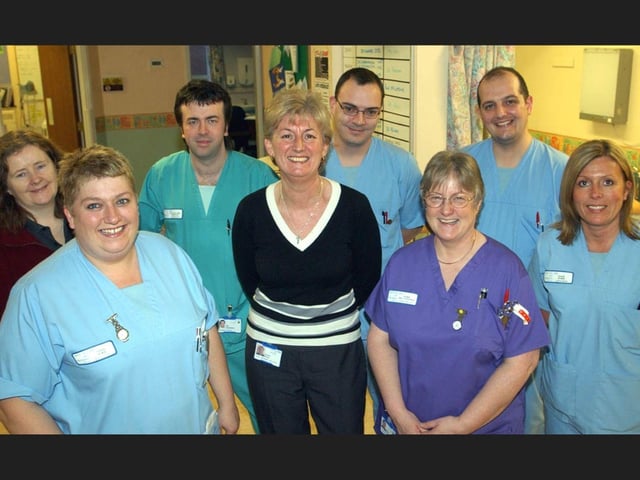 Hartlepool hospital's A&E closed 15 years ago. Emergency department staff are seen here in 2004.