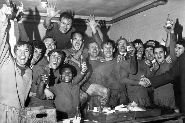 Hartlepools United clinched promotion to the third tier of English football for the first time in 1968 after a victory over Swansea. (Photo: Hartlepool Mail archive).