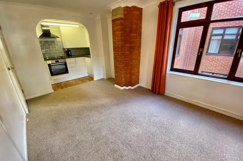 This one bedroom flat in Simpson Road is on sale for £67,000.