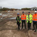 Steel Benders UK's managing director Tania Cooper, second right,  shows Cllr Mike Young, the leader of Hartlepool Borough Council, far right, around the new site with operations director Phil Anderson, second left, and finance manager Ashleigh Glass, far left. Pictures: Tom Banks/Rephrase.