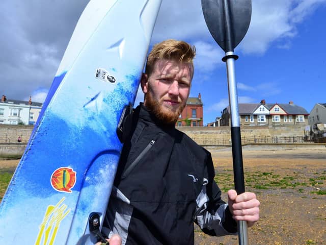 Anthony Hanley, 30, set to kayak from Whitby to Hartlepool to raise funds for homeless veterans.