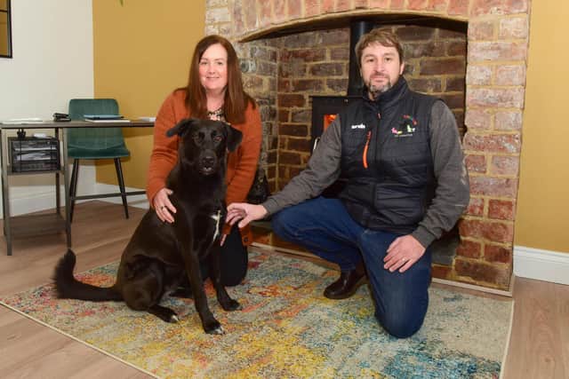 Darren Bates and his wife Pamela who run the pet cremation service, Roxy's Rainbow, pictured last year.
