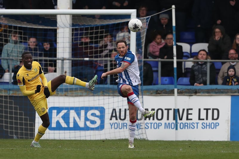The experienced defender was outstanding against Southend and should relish the challenge posed by Eastleigh's Paul McCallum and Scott Quigley.