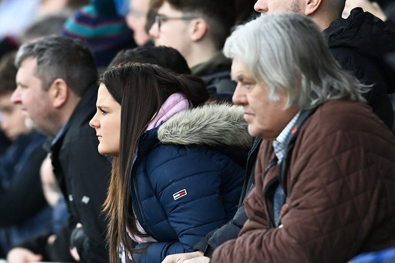 Hartlepool United fans photographed during the 1-0 victory over F C Halifax. Picture by FRANK REID