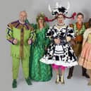 The cast of Jack and the Beanstalk at Hartlepool Town Hall Theatre.