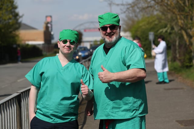 Hartlepool United doctors at Scunthorpe. (Credit: Mark Fletcher | MI News)