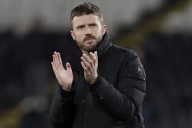Middlesbrough manager Michael Carrick celebrates.