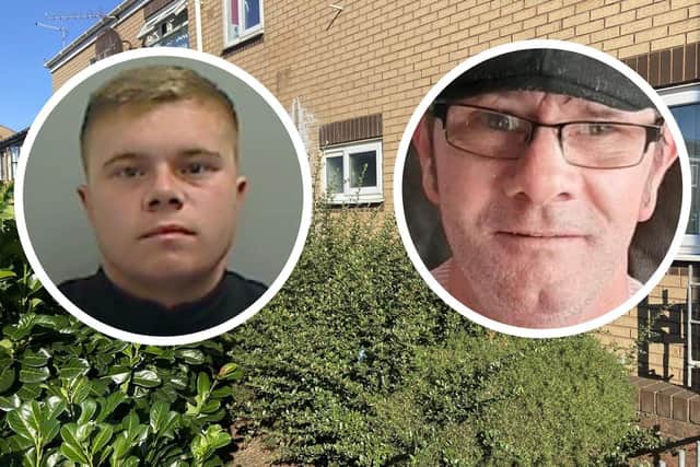 Kieran Potts (left) has been jailed for 14 years for killing Norman Ryan at his home in Troutpool Close, Hartlepool, in August 2022.
