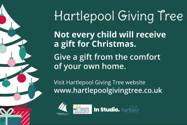 Details of this year's Virtual Giving Tree to help Hartlepool charities.