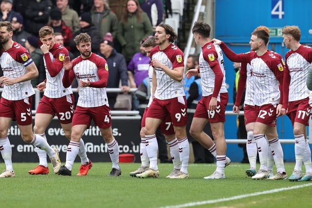League Two's form team with four wins and two draws from their last six games for 14 points - one of those draws coming against Hartlepool. The Cobblers remain on course for automatic promotion. (Photo by Pete Norton/Getty Images)