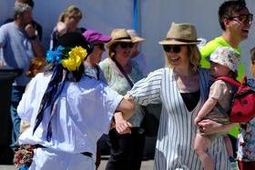 Festival-goers enjoying a dance at Hartlepool Marina. Picture: Carl Gorse.