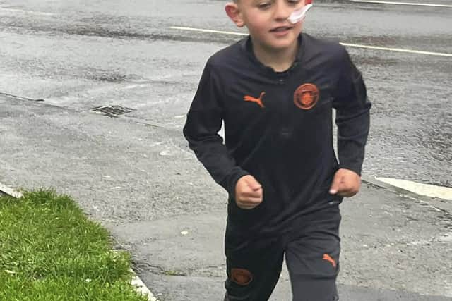 Jack ran in all weathers during October in aid of stoma awareness.