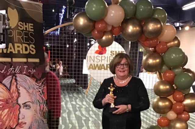 Carole won two awards at the ceremony./Photo: The Sixth Form Bolton