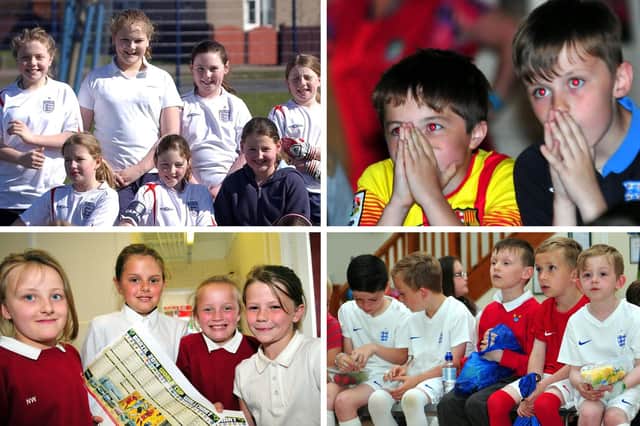 You really do embrace the World Cup in the classrooms of Hartlepool, as these Mail archive photos show.