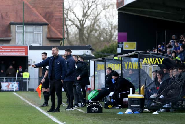 Graeme Lee was pleased with the response of his Hartlepool United players in Forest Green Rovers draw. (Credit: Mark Fletcher | MI News)
