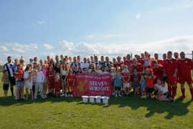Family and friends during last year's Steven Wright Memorial Football Match.