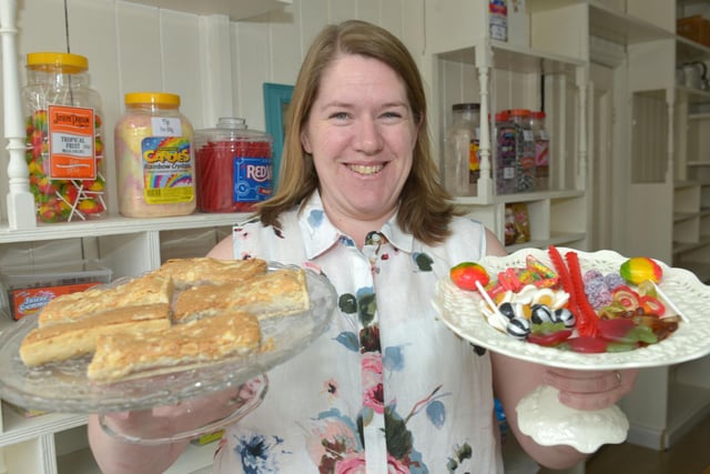 Justine Whitfield shares her sweet treats at her general store in 2015.