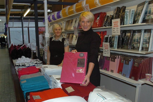 Debra Proudlock and Jo Dyer at the Bed Bath and Beauty stall in 2010.