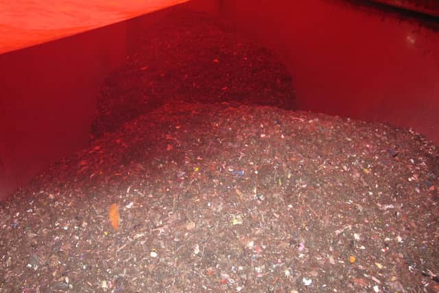 An Environment Agency photograph of some of the waste illegally stored at the company's premises near Bishop Auckland.