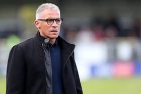 Keith Curle addresses an important week for Hartlepool United at the Suit Direct Stadium. (Credit: Mark Fletcher | MI News)