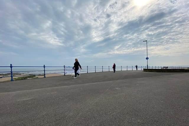 Seaton Promenade during the Easter weekend.